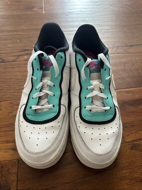 Nike Air Force 1 Low White with Teal/black Accents